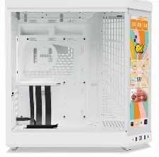 Gabinete Hyte Y70 Touch Infinite Midi Tower, Doble Camara, Pantalla Tactil Lcd De 14.1 Pulgadas, Sin Fuente, Color Blanco