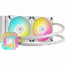 Sistema De Enfriamiento Liquido Corsair Icue H100i Elite Capellix Xt Rgb, 240mm, Blanco
