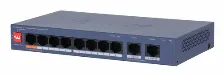 Switch Dahua Technology Cs4010-8et2gt-60 Gestionado, L2, Rj-45 10, Gigabit Ethernet (10/100/1000), 8 Poe, Azul