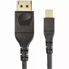 Cable Displayport Startech.com Displayport 1.4, 1 M, Negro