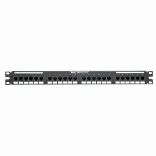 Panel De Parcheo Panduit Dp246x88tgy 24 Puertos, Color Negro, Montaje En Bastidor, Capacidad Del Rack 1u