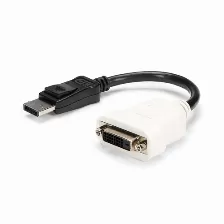 Adaptador De Vídeo Startech, Display Port M A Dvi-i, Single Link F, Macho/hembra, Color Negro, (dp2dvi)