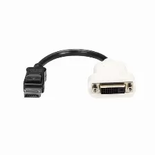 Adaptador De Vídeo Startech, Display Port M A Dvi-i, Single Link F, Macho/hembra, Color Negro, (dp2dvi)