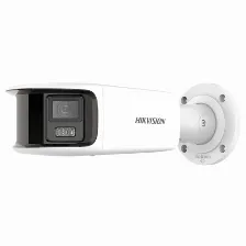 Bala Ip Panoramica 8 Megapixeles Hikvision Ds-2cd2t87g2-plsu/sl(c) 2 Lentes 2.8 Mm (180â°) / Imagen A Color 24/7 (colorvu) / Poe / Wdr 130â° / Ip67 / Acusense / Luz Estroboscã³pica Y Alarma Audible...