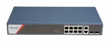 Switch Hikvision Ds-3e1512hp-si-8p2t2f Gestionado, Rj-45 10, Gigabit Ethernet (10/100/1000), 8 Poe, Azul