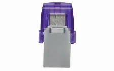 Memoria Usb Kingston Technology Datatraveler Microduo 3c 256 Gb Usb Type-a / Usb Type-c, 3.2 Gen 1 (3.1 Gen 1), Color Acero Inoxidable, Púrpura