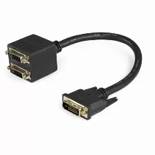 Cable Dvi Startech.com 0.3 M, Dvi-d A 2 X Dvi-d, Negro