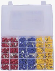 Juego De 580 Pzas. Terminales Variadas Con Forro Y Caja De Almacenamiento.
