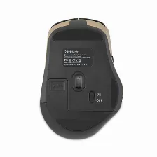 Mouse Getttech Ggm-stdbw-01-gd 6 Botones, 7200 Dpi, Rf Inalámbrico + Bluetooth, Negro, Oro