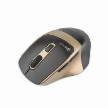 Mouse Getttech Ggm-stdbw-01-gd 6 Botones, 7200 Dpi, Rf Inalámbrico + Bluetooth, Negro, Oro