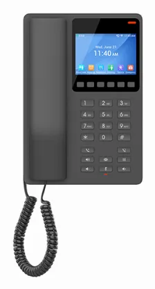 Tela‰fono Ip Grandstream Ghp631w / Tela‰fono Wifi Hotelero Con Pantalla Lcd A Color, 2 Laneas Sip Con 2 Cuentas, Codec Opus, Ipv4/ipv6, Color Negro, Con Gestia“n En La Nube Gdms