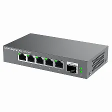 Switch Grandstream Networks Gwn7701p No Administrado, Rj-45 8, Gigabit Ethernet (10/100/1000), 4 Poe, Negro