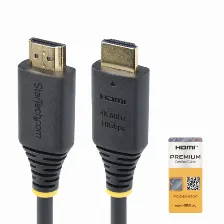 Cable Hdmi Startech.com Hdmi2-cable-4k60-1m V. 2.0, Canal Ethernet, 1 M, 18 Gbit/s, Negro