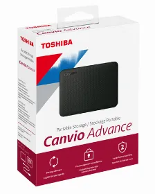 Disco Duro Externo Toshiba Canvio Advance 2 Tb, 2.5 Pulg, Micro-usb B 2.0/3.2, Para Mac/pc, Negro