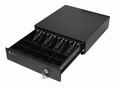 Cajon De Dinero Para Punto De Venta Hostech Ht-300, 4 Billetes, 8 Monedas, Acero, Negro