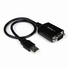 Tarjeta Startech.com Cable .3m Usb A Puerto Serial Serie Rs232 Db9 Con Retención Del Puerto De Asignación Com, Negro, Ce, Fcc, Mac Os X 13.0 Ventura, 70 G, 1 Pieza(s), 174 Mm