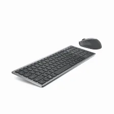 Kit Teclado Y Mouse Dell Km7120w Inalámbrico, 1600 Dpi, Gris, Titanio