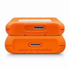 Disco Duro Externo Lacie Rugged Mini 2 Tb, Micro-usb B 3.2 Gen 1 (3.1 Gen 1), Naranja, Plata
