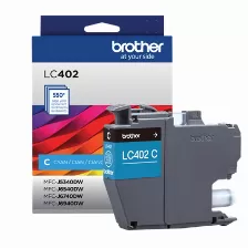 Cartucho De Tinta Brother Lc402c Original, Cian, Rendimiento Estándar