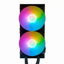 Sistema De Enfriamiento Liquido Game Factor Lqg601-bk, 2x 120mm, Argb, Negro