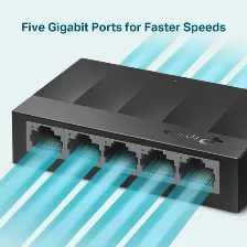 Switch Tp-link Ls1005g No Administrado, Rj-45 5, Gigabit Ethernet (10/100/1000), Negro