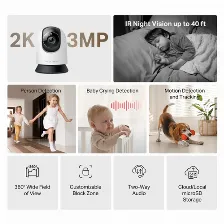 Cámara Ip Mercusys Mc210 Foco, Wifi, Microsd, Interior, Negro, Blanco