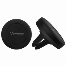 Kit Vorago Mobile Mk-300, Cargador Para Auto Y Pared, Soporte Magnético Para Auto, Cable Híbrido Micro Usb O Lightning, Negro