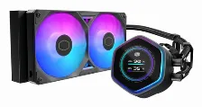 Enfriamiento Liquido Cooler Master Masterliquid Atmos Ii 240 Lcd Black 2 X 12 Cm, 2500 Rpm, Negro