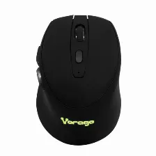 Mouse Optico Inalambrico Negro Vorago Mo-306-bk, 5 Botones, 2400 Dpi, Bateria Recargable, Ergonomico