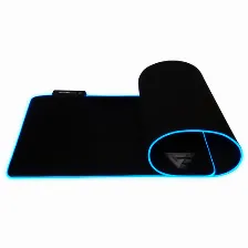 Mousepad Gamer Factor Mpg500, Rgb, Dimensiones 80 X 30, Lx Extra Largo, Microfibra, Negro