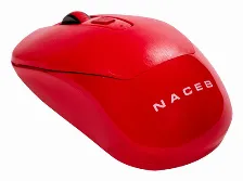 Mouse Naceb Technology Na-0137 3 Botones, 1600 Dpi, Rf Inalámbrico, Rojo