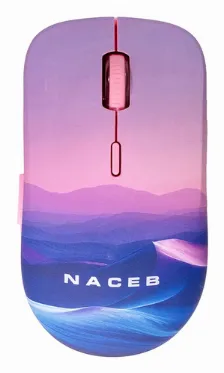Mouse Naceb Technology Na-0138 3 Botones, 1600 Dpi, Rf Inalámbrico, Azul, Rosa, Blanco