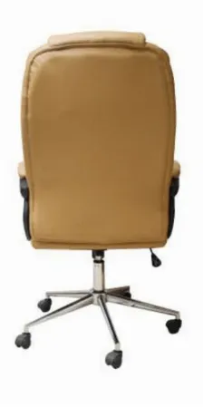 Silla Naceb Technology Na-0930c Asiento Acolchado, Reposa-brazos Si, Material Vinilo, Base Metal, Color Crema De Color