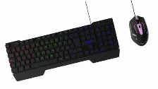Kit Teclado Y Mouse Naceb Technology Na-0951 Usb, Retroiluminado, Alámbrico, 1200 Dpi, Negro