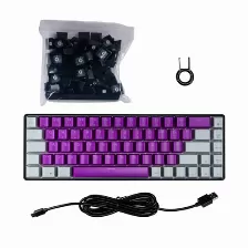 Teclado Naceb Technology Na-0963 Alámbrico, Usb, Interruptor Mecánico, Led Rgb, Negro, Gris, Púrpura
