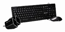 Kit Teclado Y Mouse Naceb Technology Na-228n Usb, Retroiluminado, Alámbrico, 1000 Dpi, Negro