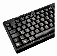 Kit Teclado Y Mouse Naceb Technology Na-228n Usb, Retroiluminado, Alámbrico, 1000 Dpi, Negro