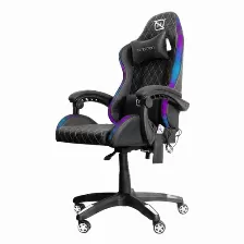 Silla Gamer Necnon Nbsgr125rg Asiento Plano, Reposa-brazos Si, Material Cuero, Nylon, Color Negro, Rojo