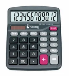 Calculadora Nextep 12 Da­gitos Semi Escritorio Bateria/solar