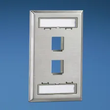 Placa De Pared Panduit Nkf2s 2 Diseño Convencional, Color Acero Inoxidable