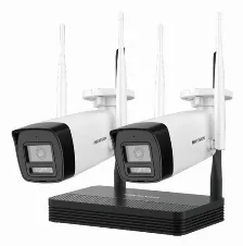 Kit De Vigilancia Hikvision Ip, 4 Canales, 2mp, 2 Camaras Bala, Ir 30m, Microfono, Bocina, Audio 2 Vias