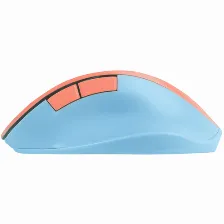 Mouse Perfect Choice Thumb 6 Botones, 1600 Dpi, Rf Inalámbrico, 10 M, Azul, Naranja