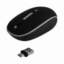 Mouse Perfect Choice Pc-045175 2 Botones, 1000 Dpi, Rf Wireless + Usb Type-c, Negro