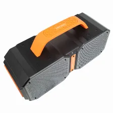 Bocina Perfect Choice Agua Goliat Bt, Inalámbrico Y Alámbrico, Negro, Naranja