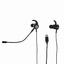Audífonos Perfect Choice Pc-116486 Gancho De Oreja, Alámbrico, Usb, Negro
