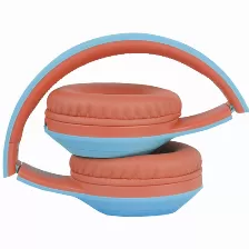 Audífonos Perfect Choice Pc-117018 Diadema, Inalámbrico, Bluetooth, Azul, Naranja