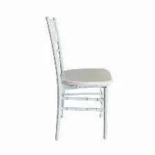 Paquete De 5 Sillas Modamob, Modelo Tiffany, 161cm X 40cm X 46cm, 20 Kg, Incluye Asiento Acolchado, Color Perla