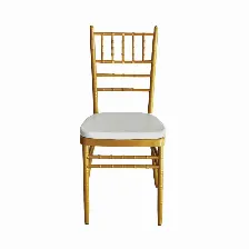 Paquete De 5 Sillas Modamob Modelo Tiffany, Metalica, 161cm X 40cm X 46cm, 26.5 Kg, Incluye Asientos Acolchados, Color Dorado Ligero Rayon