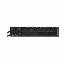 Pdu Monofasico Controlable Con Switch De Transferencia Automatica 5.8kw, 2 Entradas L6-30p De 200v - 240v, 16 Tomacorrientes C13 2 C19 Y 1 L6-30r, 2u, Taa