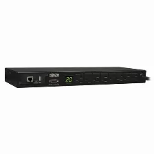Sistema De Alimentacion Tripp Lite Horizontal, 8 Salidas Ac, 50 - 60 Hz, Máxima Corriente 20 A, Voltaje 100-127 V, Cable De 3.6 M, Capacidad Del Rack 1u, Color Negro